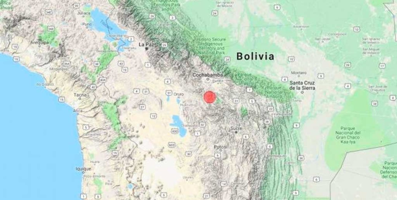 Un sismo sacudió a Bolivia