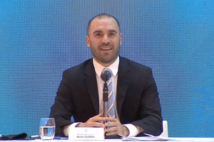 NA zzzznacp2NOTICIAS ARGENTINAS BAIRES, AGOSTO 31: El miistro de Economía, Martín Guzmán, durante el anuncio de los resultados del canje de deuda. Foto NA: CAPTURA DE VIDEOzzzz