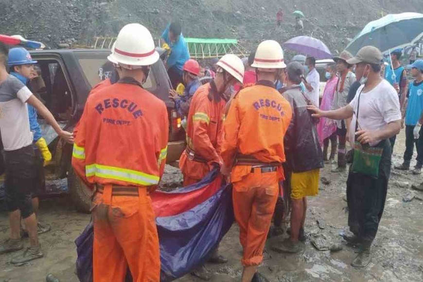 ELLITORAL_311222 |  Agencias Al menos 113 muertos tras un accidente en una mina de jade en Birmania.