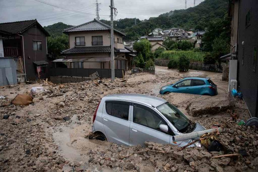 ELLITORAL_312146 |  AFP Las lluvias en Japón dejaron graves daños.