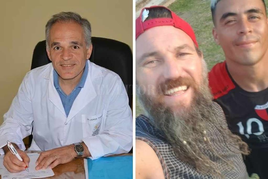 ELLITORAL_294589 |  Gentileza. El Dr. Tumino (izquierda) trató a Brian del 10 al 16 de febrero. Osvaldo Chiarlo (derecha) está a cargo de la recuperación de Fernández ahora en Santa Fe.