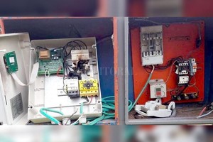 Gentileza Municipalidad Así se ven los tableros que se quemaron, lo cual llevó que indefectiblemente se quemaran las bombas del parque.