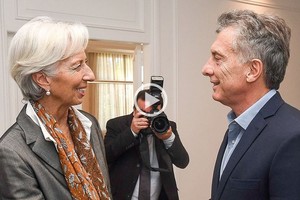 ELLITORAL_210554 |  DPA La directora general del Fondo Monetario Internacional, Christine Lagarde, y el presidente argentino Mauricio Macri.
