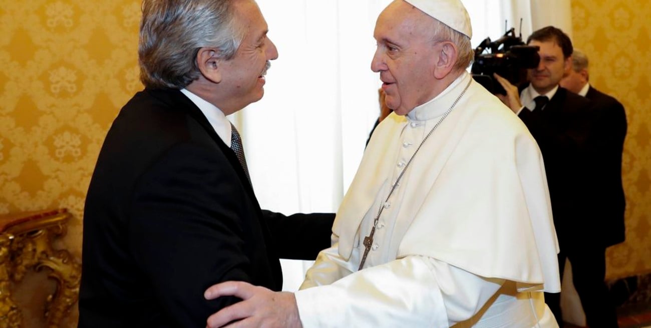 El Papa a Alberto Fernández: "Sean mensajeros de la paz"