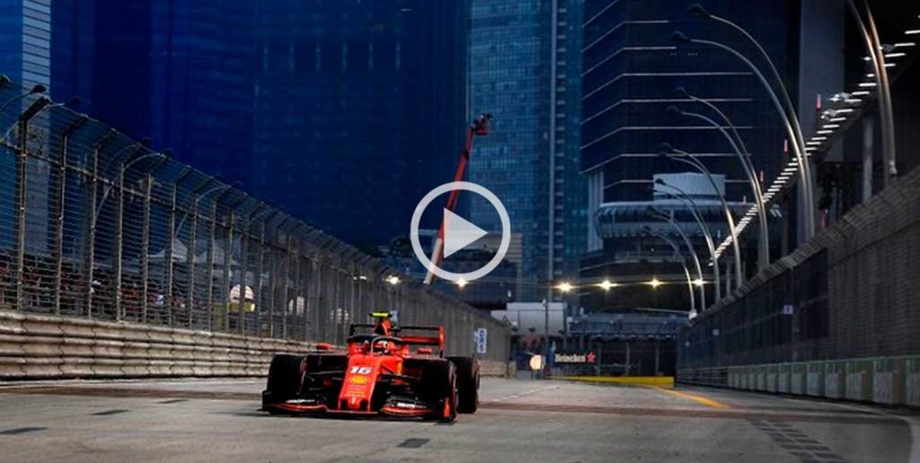 Leclerc volvió a hacer la "pole" y largará primero en el Gran Premio de Singapur