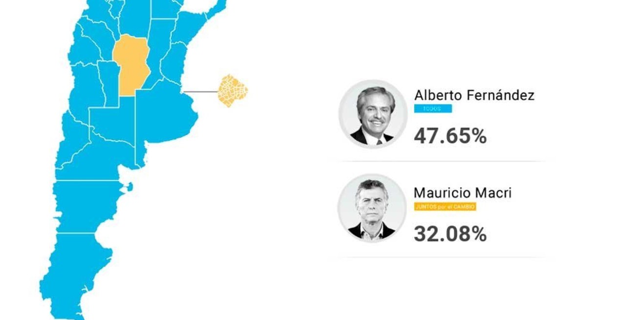 Mapa de las PASO: Fernández se impuso en la mayoría de las provincias