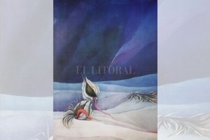 Gentileza Haití , pastel sobre tela, 1 m. 1,30 m. (1997-1998).
