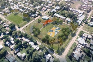 Gentileza La imagen ilustrativa muestra el proyecto de la plaza y las novedosas  canopias  en Barrio Pompeya.