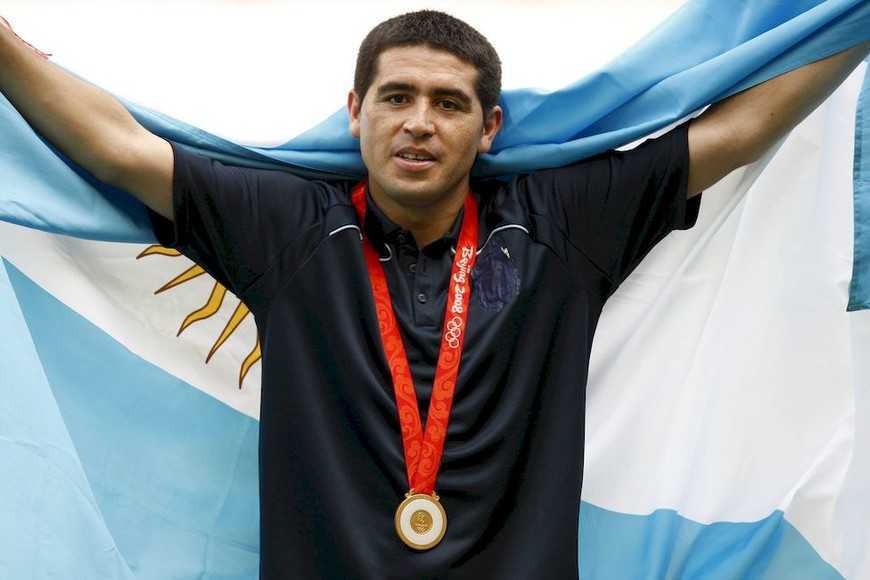 ELLITORAL_259539 |  Olé Juan Román Riquelme, uno de los emblemas de ese seleccionado.
