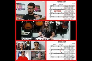 ELLITORAL_323739 |  Gentileza Coro de La Merced Desde fines de marzo, los coreutas realizan dos encuentros semanales por Zoom para realizar un entrenamiento integral de sus voces y profundizar sus conocimientos musicales.