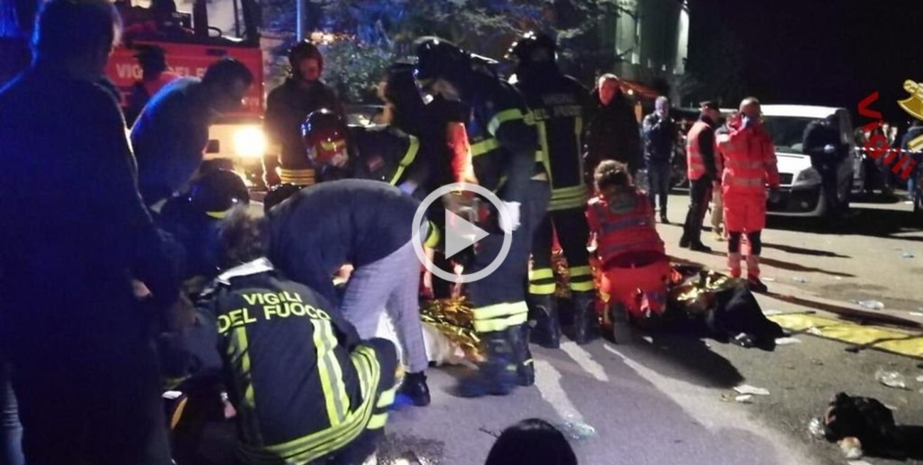 Al menos seis muertos tras una estampida en una discoteca de Italia