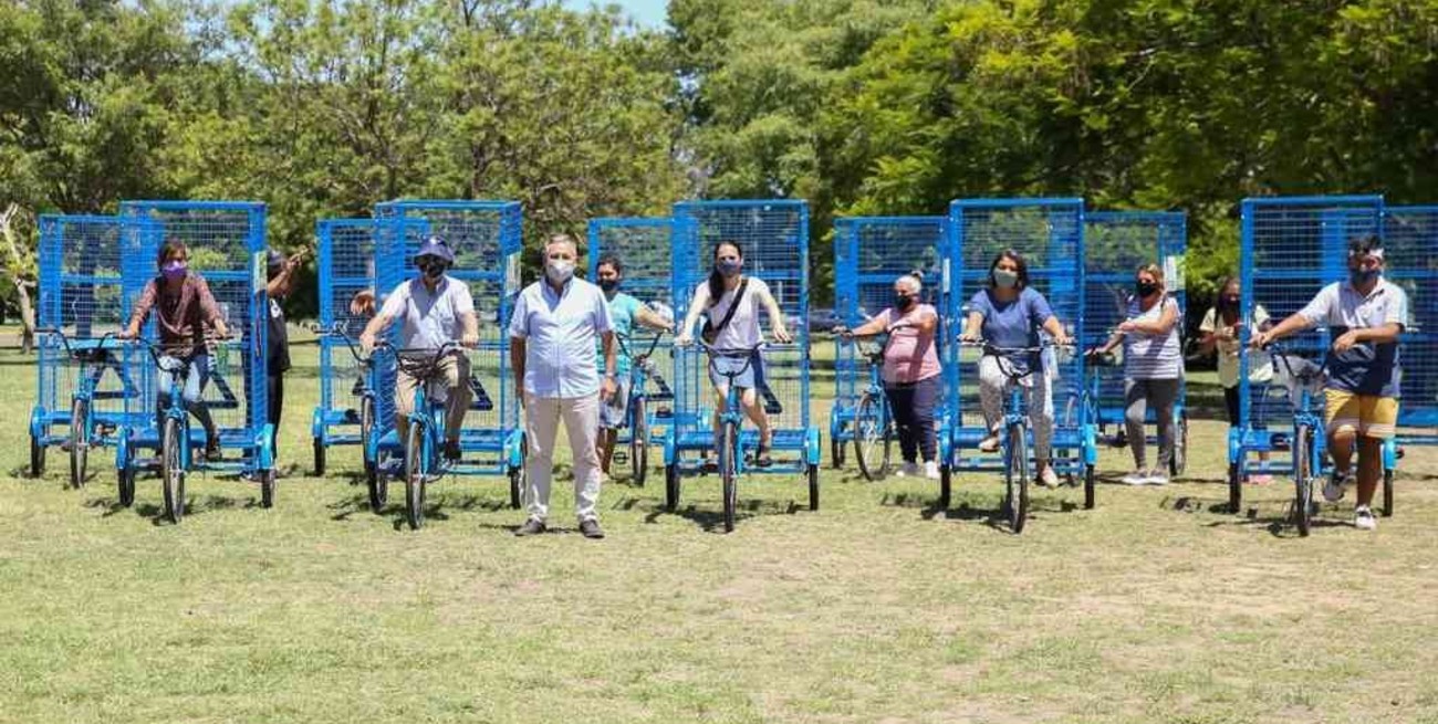 Lanzaron la campaña de "Recicletas": las bicicletas para el reciclaje urbano
