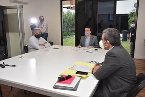 ELLITORAL_368253 |  Flavio Raina Blanco, Farías y Martínez volvieron a estar en forma presencial en la comisión de Juicio Político que siguió analizando el tema Sain.