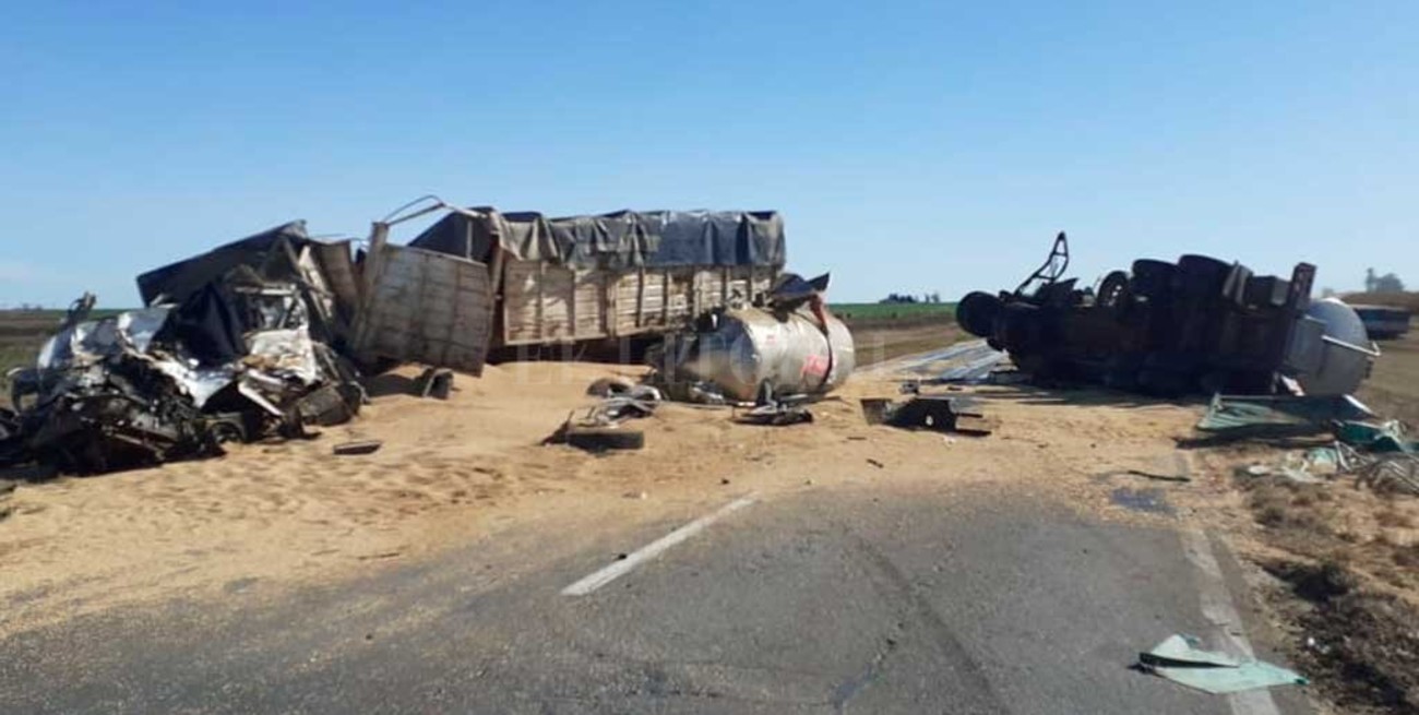 Triple choque de camiones en la Ruta 34 deja un fallecido