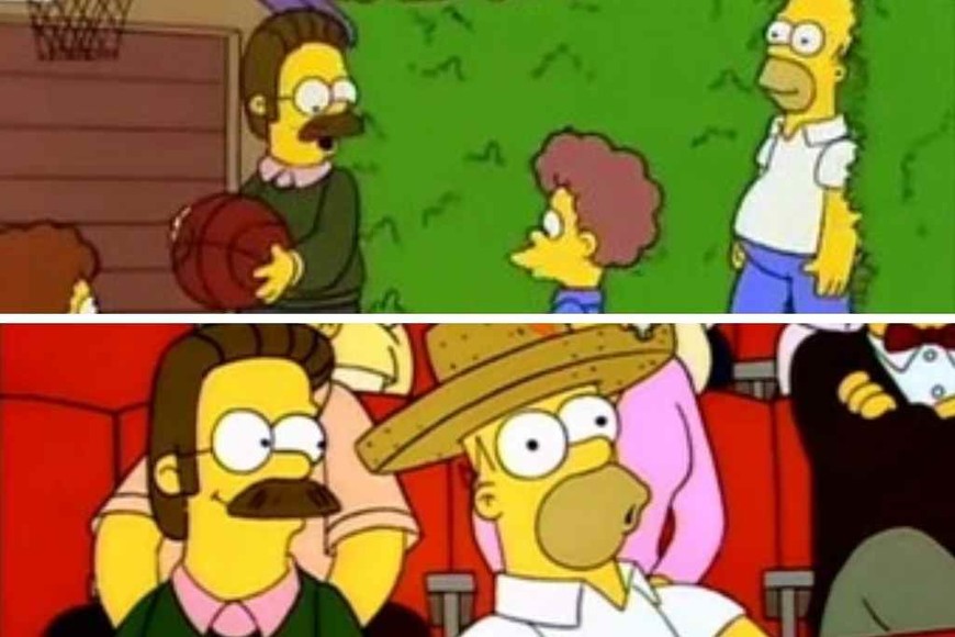 ELLITORAL_351108 |  Internet Algunas de las imágenes del capítulo  Homero ama a Flanders , uno de los más famosos que escribió Richardson para Los Simpson.