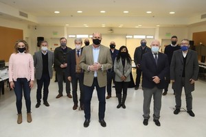 Captura de Twitter Reunión entre el gobernador Omar Perotti, tres de sus ministros y dirigentes del Frente Progresista