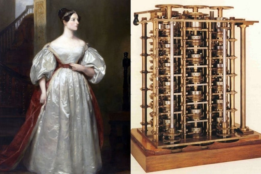 ELLITORAL_359405 | Archivo Lady Augusta Ada, condesa de Lovelace, hija del poeta inglés Lord Byron. - Máquina diferencial de Babbage.