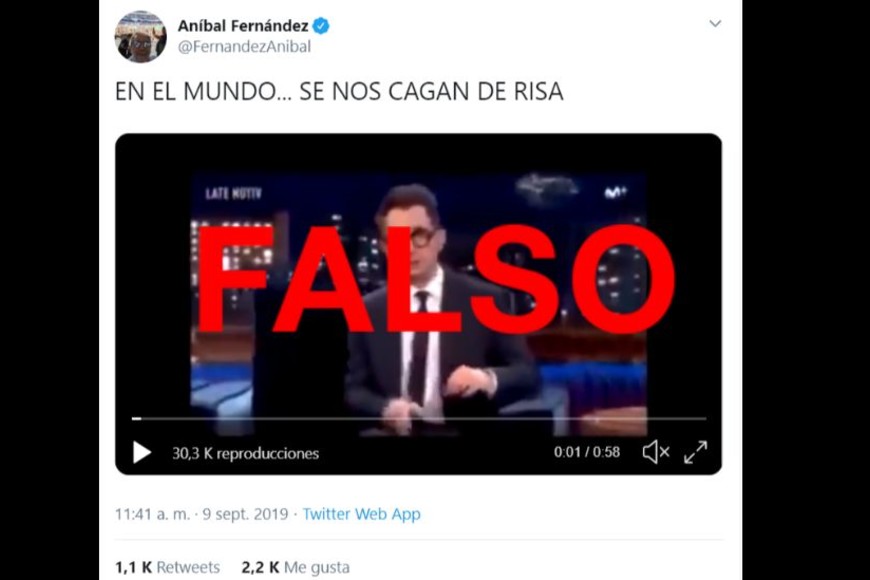 ELLITORAL_261976 |   Tuit de Aníbal Fernández