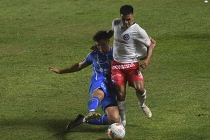 Télam Télam 13/03/2021 Buenos Aires Argentinos Juniors aprovechó el envión anímico que le dio la victoria sobre River Plate y le ganó hoy como local a Godoy Cruz de Mendoza por 2 a 0, en partido de la quinta fecha de la zona A de la Copa de la Liga Profesional de Fútbol. Foto: Raúl Ferrari