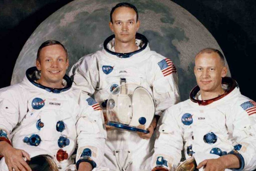 ELLITORAL_314634 |  Gentileza Imagen de mayo del ?69, a través de la cual la NASA presentó a la tripulación del Apolo 11: desde la izq., Neil Armstrong, comandante; Michael Collins, piloto del Módulo de Comando; y Edwin Aldrin, piloto del Módulo Lunar. Armstrong falleció en 2012.