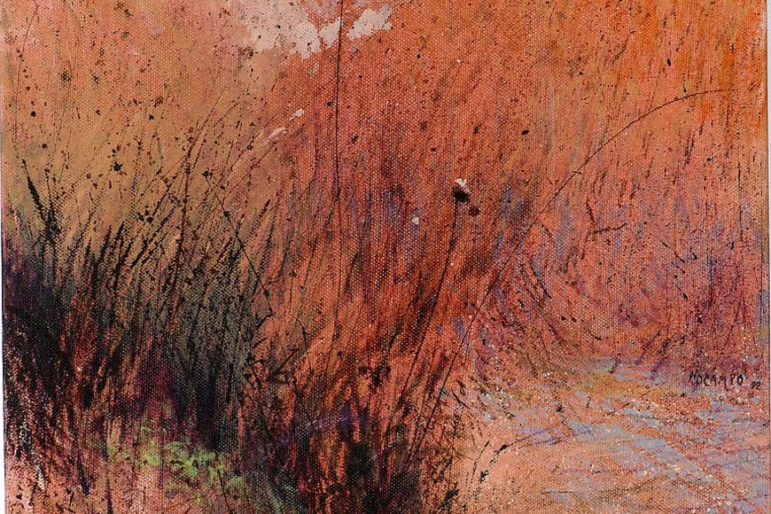 ELLITORAL_364422 |  Gentileza Aire tibio , también inspirado en la naturaleza, imagen en la que la abstracción le cede espacio a formas reconocibles en una fusión singular que caracterizará a la obra del pintor de allí hasta el final de su camino.