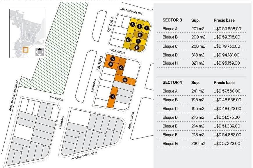 ELLITORAL_255777 |  El Litoral Los lotes a subastar.
