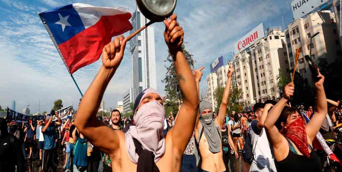 Chile comienza la sexta semana de marchas con protestas y llamado a un paro nacional
