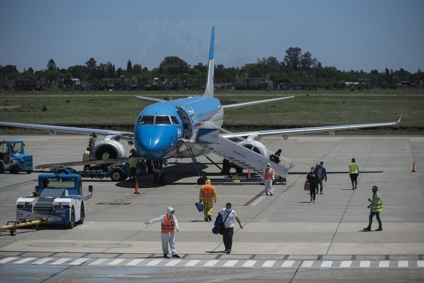 ELLITORAL_335079 |  Marcelo Manera La emoción de volver. Retornaron los vuelos de cabotaje al Aeropuerto Internacional de Rosario.