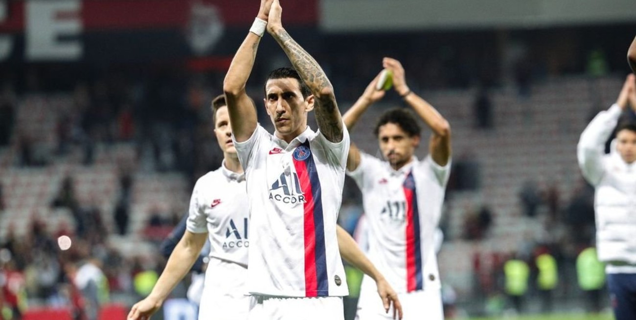 El PSG goleó a Niza con dos goles de Di María y uno de Icardi