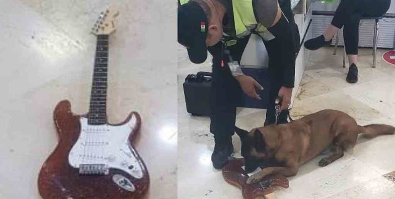 Incautaron una guitarra hecha de cocaína en el Aeropuerto Internacional de Cancún