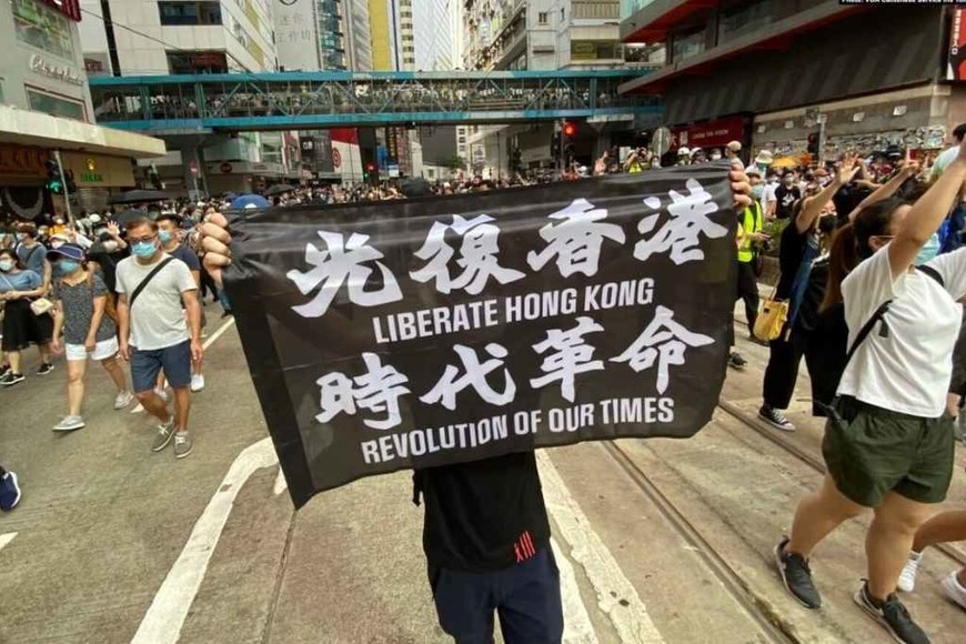 ELLITORAL_342631 |  Gentileza Protestas en Hong Kong contra la polémica Ley de Seguridad Nacional. Estados Unidos dice que China la utiliza para reprimir manifestaciones y apresar estudiantes.
