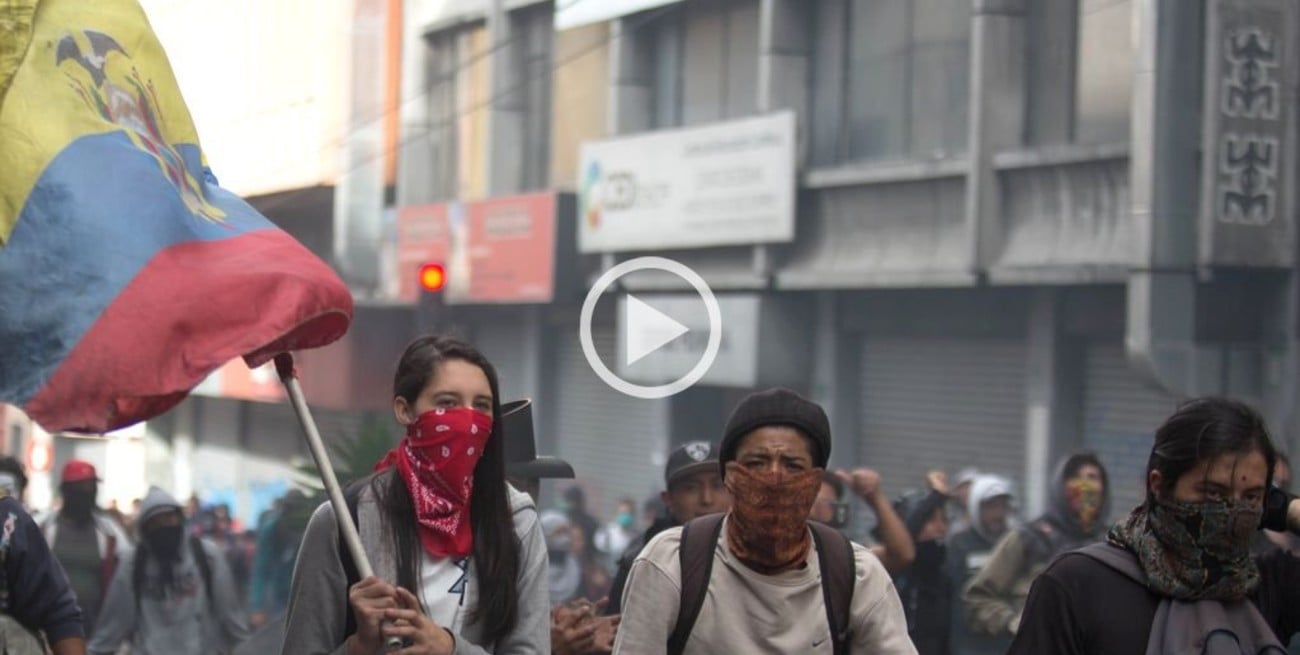 Tensión en una nueva jornada de protestas en Ecuador 