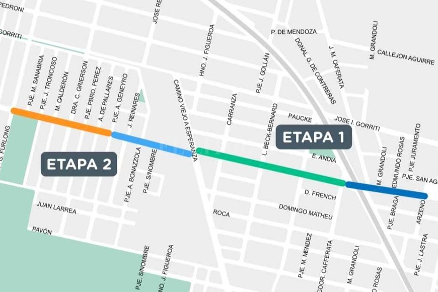 ELLITORAL_359099 |  Gentileza Así serán los tramos de la obra.