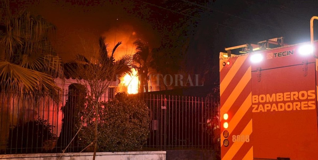 Las llamas afectaron viviendas en Santo Tomé