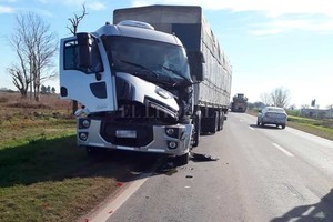 Choque de camiones en la Ruta Nacional 34