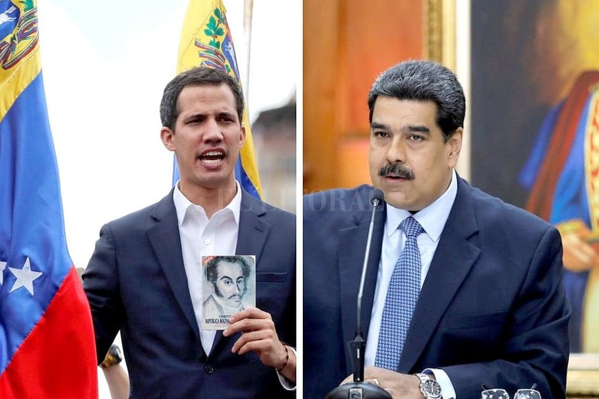 ELLITORAL_342965 |  Captura digital Juan Guaidó y Nicolás Maduro. El primero cree que van a secuestrarlo otra vez. El segundo, que intentaron asesinarlo de nuevo.