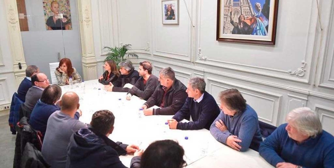 Cristina Kirchner se reunió con sindicalistas de la Corriente Federal