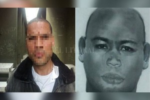 ELLITORAL_253881 |  Gentileza Imagen del hombre detenido este jueves en Rosario, y el identikit elaborado en base a las declaraciones de las víctimas.