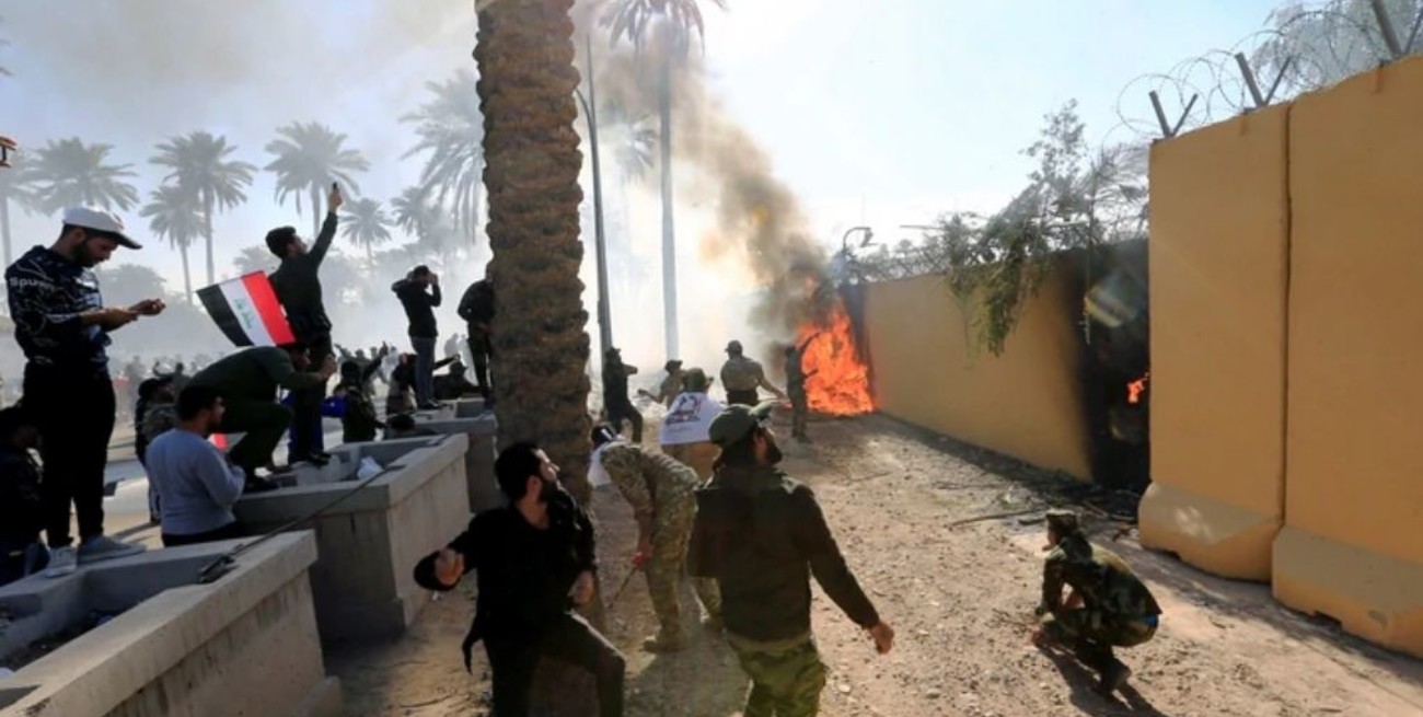 Manifestantes ingresaron a la embajada de Estados Unidos en Bagdad