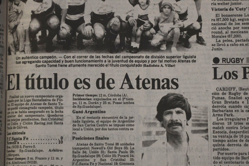 ELLITORAL_339288 |  Archivo El título es de Atenas, titulaba Diario El Litoral un 18 de noviembre de 1990.