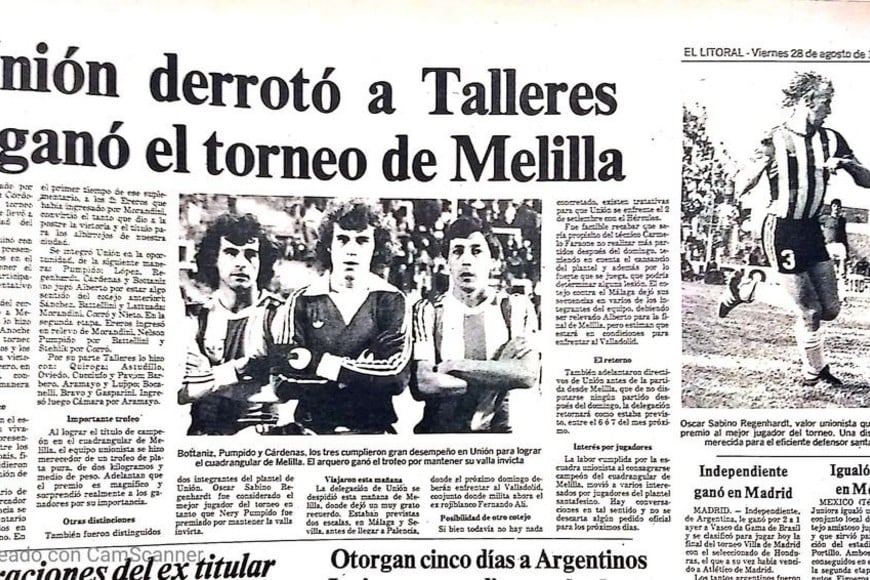 ELLITORAL_295158 |  El Litoral La cobertura de El Litoral aquél 28 de agosto, día posterior a la culminación del torneo que ganó Unión.