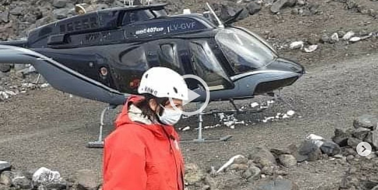 Volcán Lanín: rescataron a un hombre que cayó desde 3.000 metros