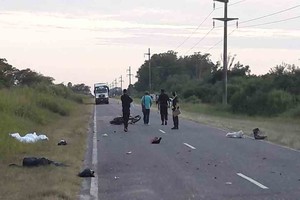 ELLITORAL_357998 |  Gentileza San Javier Reflejos Este domingo un motociclista de 29 años falleció en la ruta N° 1, en un choque con un auto, a la altura de Colonia Francesa.