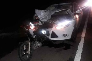 El Litoral La imagen refleja la violencia del impacto.