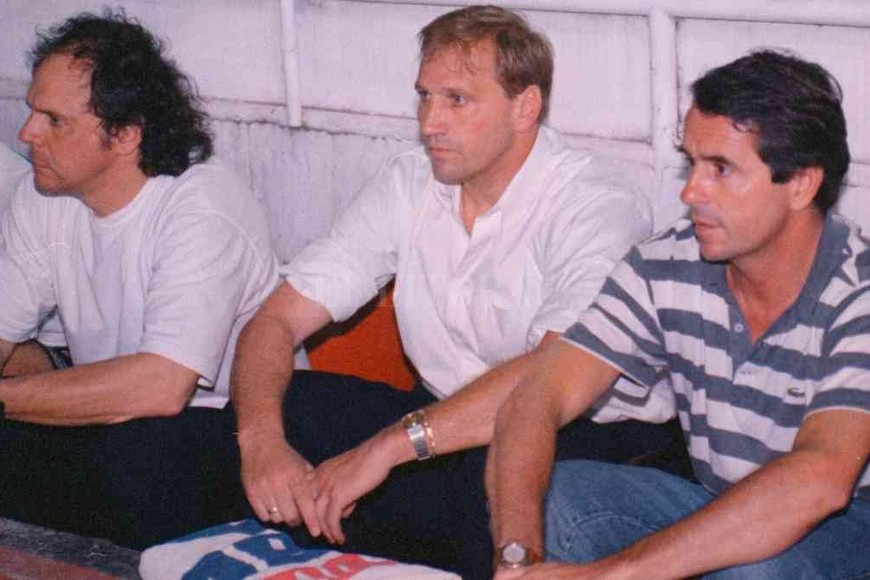 ELLITORAL_330245 |  Alejandro Villar El profesor Enrique Chávez, junto a Enzo Trossero y el doctor Eduardo Vega.