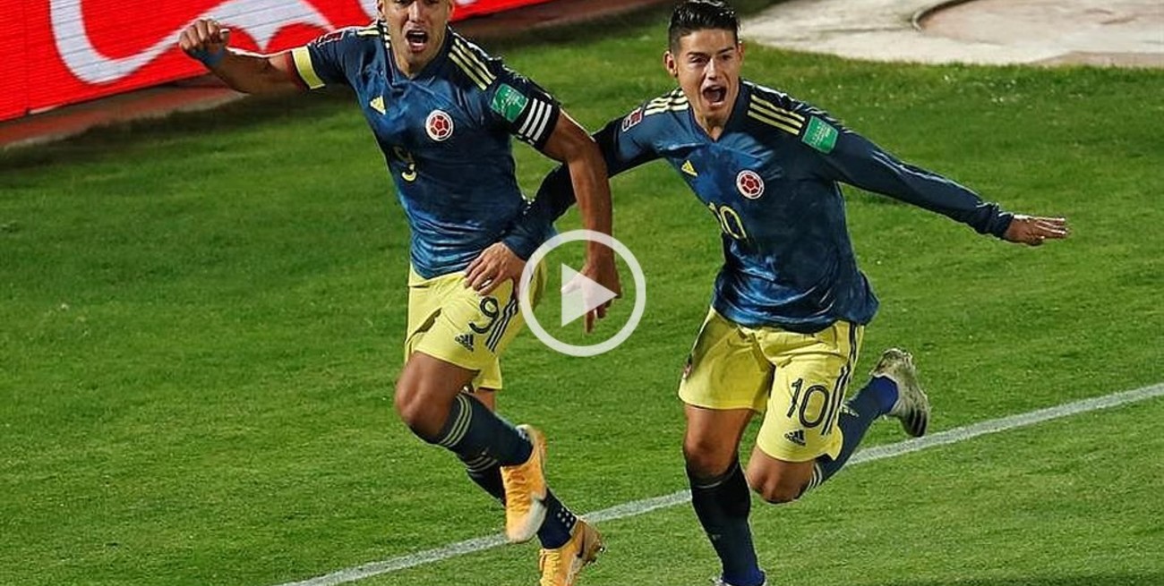 Colombia rescató un empate sobre la hora ante Chile