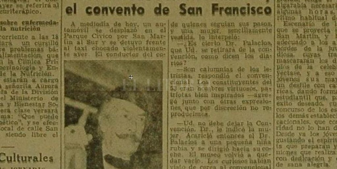 El día que Alfredo Palacios visitó el convento de San Francisco y dejó una sutileza sobre Perón