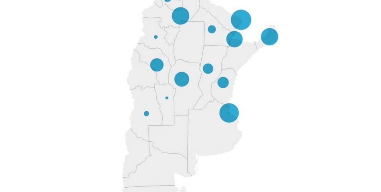 Mapa: los casos de dengue en Argentina