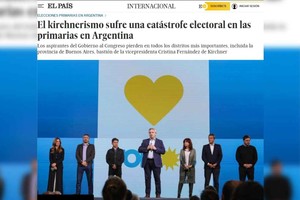 ELLITORAL_403771 |  Captura de pantalla Así informaron de las elecciones argentinas en el medio  El País  de España