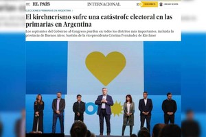 ELLITORAL_403771 |  Captura de pantalla Así informaron de las elecciones argentinas en el medio  El País  de España